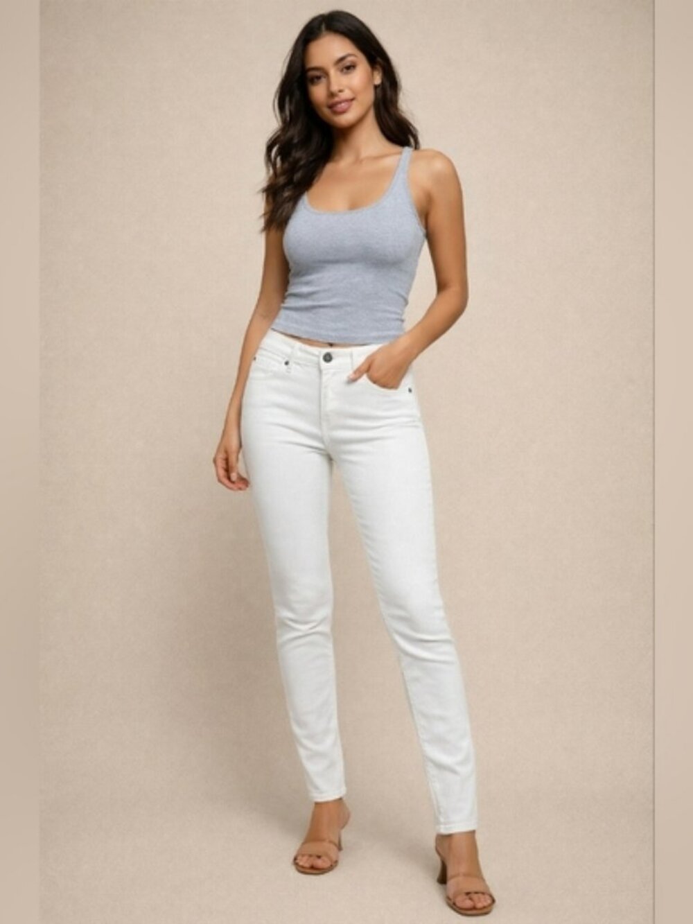 NWT, White Women's Stretchy Jeans Sz SM/L